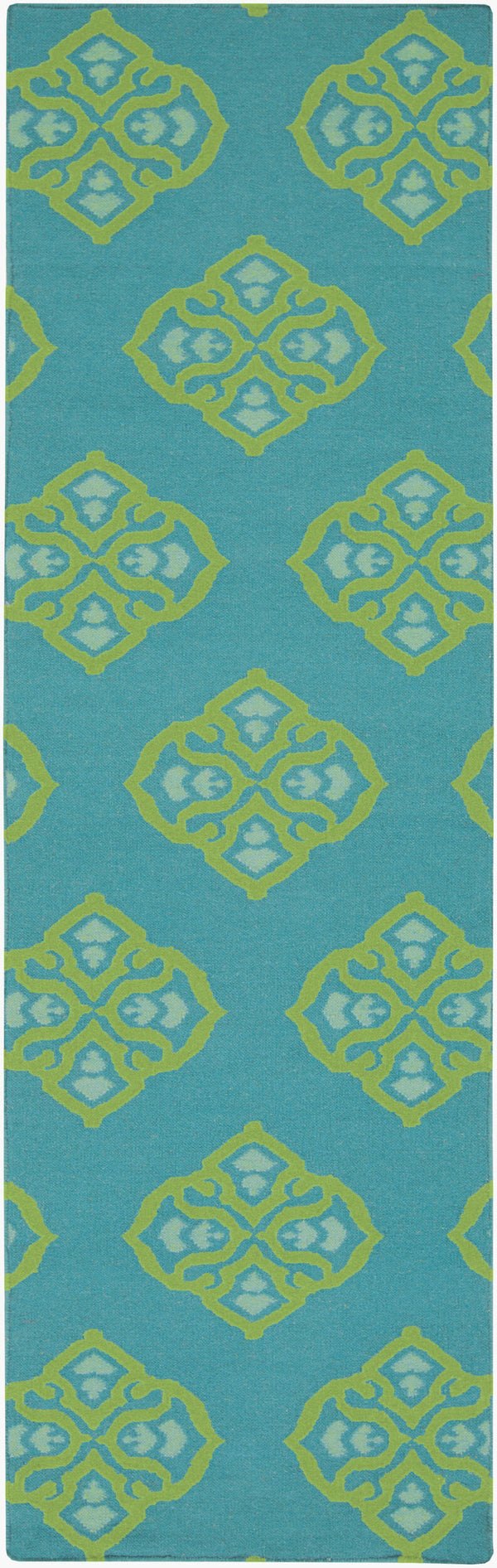 Surya Frontier Ft-304 Handmade 2' X 3' Wool Rug - Modern, Durable Design For Effortless Home Decor Style Teal Wool Ft371-268