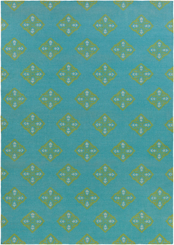 Surya Frontier Ft-304 Handmade 2' X 3' Wool Rug - Modern, Durable Design For Effortless Home Decor Style Teal Wool Ft371-811