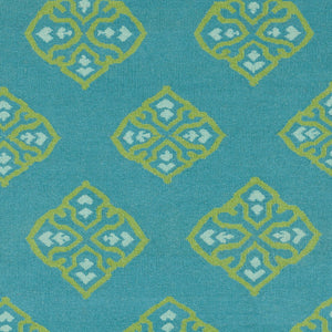 Surya Frontier Ft-304 Handmade 2' X 3' Wool Rug - Modern, Durable Design For Effortless Home Decor Style Teal Wool Ft371-3656