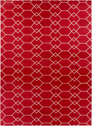 Surya Frontier 2'6" X 8' Handmade Wool Rug - Elegant Global Designs For Chic Home Decor & Durability Burgandy Wool Ft430-811