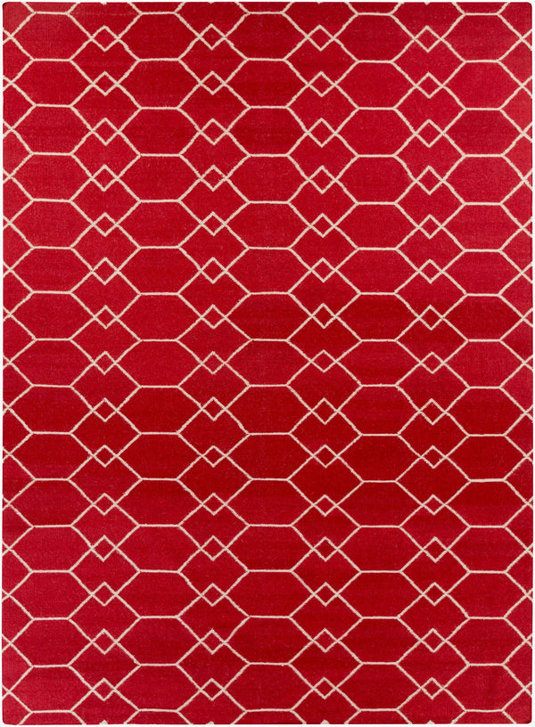 Surya Frontier 2'6" X 8' Handmade Wool Rug - Elegant Global Designs For Chic Home Decor & Durability Burgandy Wool Ft430-811