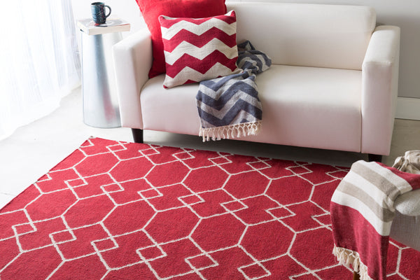 Surya Frontier 2'6" X 8' Handmade Wool Rug - Elegant Global Designs For Chic Home Decor & Durability Burgandy Wool Ft430-811