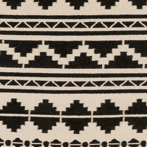 Surya Frontier 2'6" X 8' Handmade Wool Rug - Elegant Global Designs For Chic Home Decor & Durability Black Wool Ft431-23