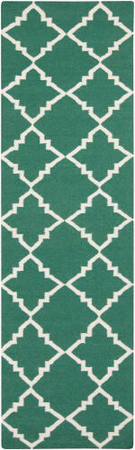 Surya Frontier Ft-220 Handmade 2' X 3' Wool Rug - Durable, Modern Decor With Natural Charm & Warranty Dark Green Wool Ft447-268