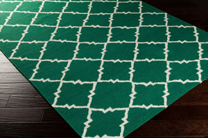 Surya Frontier Ft-220 Handmade 2' X 3' Wool Rug - Durable, Modern Decor With Natural Charm & Warranty Dark Green Wool Ft447-268
