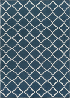 Surya Frontier Ft-220 Handmade 2' X 3' Wool Rug - Durable, Modern Decor With Natural Charm & Warranty Dark Blue Wool Ft451-811