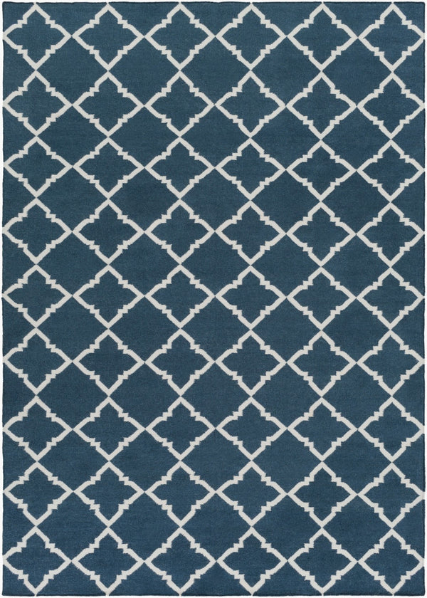 Surya Frontier Ft-220 Handmade 2' X 3' Wool Rug - Durable, Modern Decor With Natural Charm & Warranty Dark Blue Wool Ft451-811