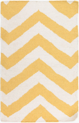 Surya Frontier 2'6" X 8' Handmade Wool Rug - Elegant Global Designs For Chic Home Decor & Durability Mustard Wool Ft453-3656