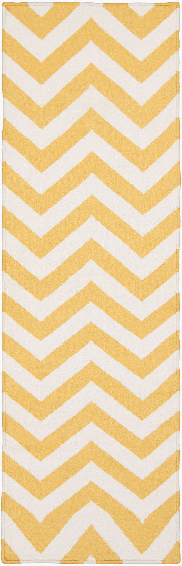 Surya Frontier 2'6" X 8' Handmade Wool Rug - Elegant Global Designs For Chic Home Decor & Durability Mustard Wool Ft453-268