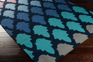 Surya Frontier 2'6" X 8' Handmade Wool Rug - Elegant Global Designs For Chic Home Decor & Durability Navy Wool Ft461-23
