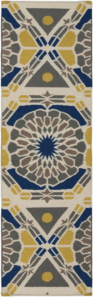 Surya Frontier 2'6" X 8' Handmade Wool Rug - Elegant Global Designs For Chic Home Decor & Durability Navy Wool Ft464-268