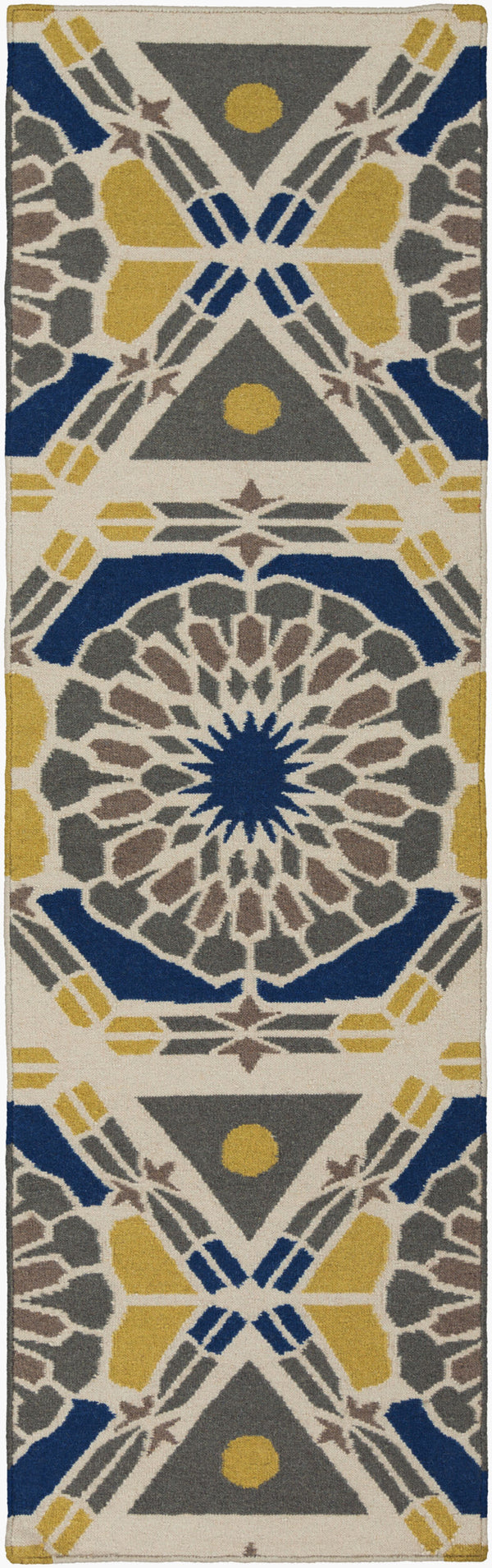 Surya Frontier 2'6" X 8' Handmade Wool Rug - Elegant Global Designs For Chic Home Decor & Durability Navy Wool Ft464-268