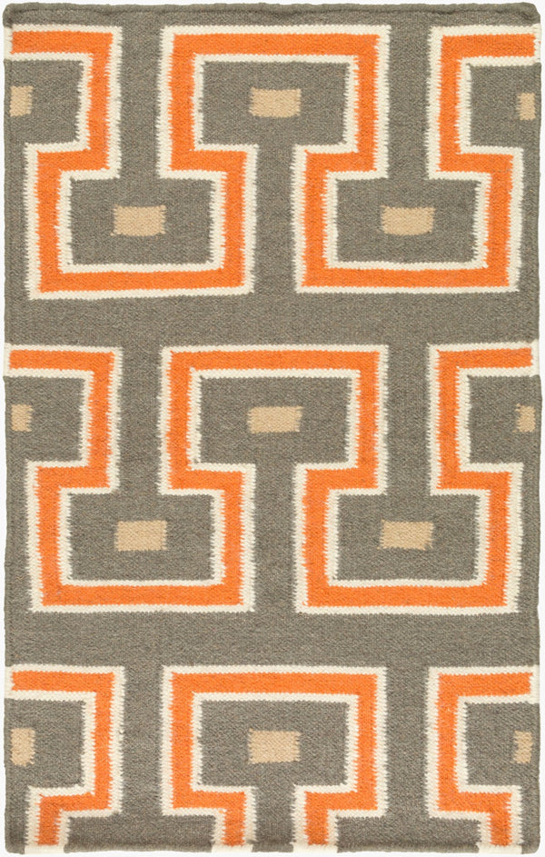 Surya Frontier 2'6" X 8' Handmade Wool Rug - Elegant Global Designs For Chic Home Decor & Durability Charcoal Wool Ft471-23