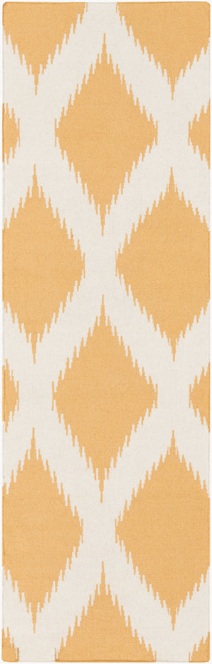 Surya Frontier 2'6" X 8' Handmade Wool Rug - Elegant Global Designs For Chic Home Decor & Durability Mustard Wool Ft491-268