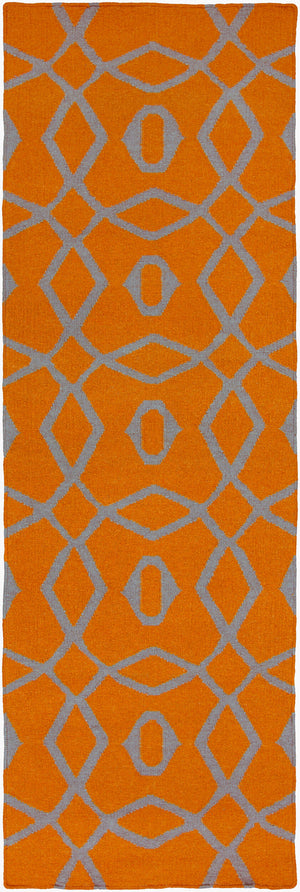 Surya Frontier 2'6" X 8' Handmade Wool Rug - Elegant Global Designs For Chic Home Decor & Durability Burnt Orange Wool Ft493-268