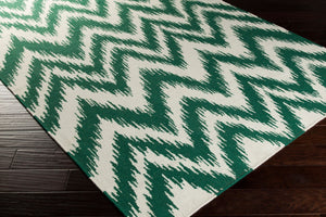 Surya Frontier Ft-500 Handmade 2' X 3' Wool Rug - Global Inspired Elegance For Eclectic Home Decor! Medium Green Wool Ft501-268