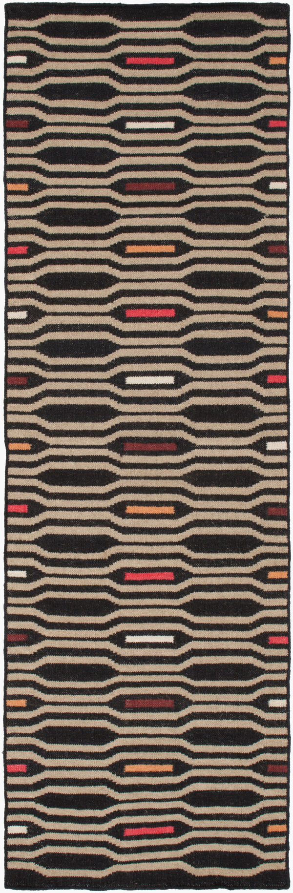 Surya Frontier Ft-500 Handmade 2' X 3' Wool Rug - Global Inspired Elegance For Eclectic Home Decor! Black Wool Ft503-268
