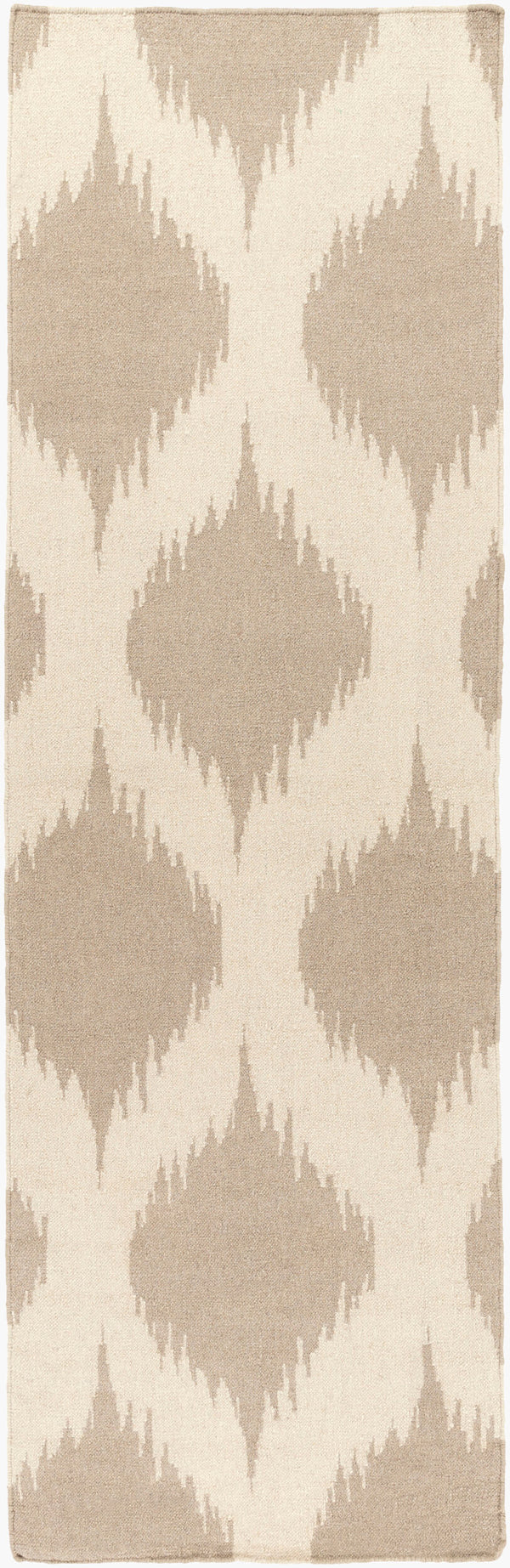 Surya Frontier 2'6" X 8' Handmade Wool Rug - Elegant Global Designs For Chic Home Decor & Durability Light Beige Wool Ft513-268