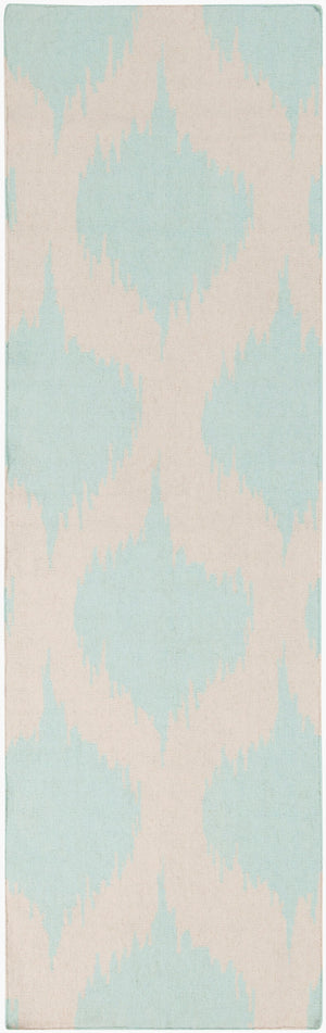 Surya Frontier 2'6" X 8' Handmade Wool Rug - Elegant Global Designs For Chic Home Decor & Durability Seafoam Wool Ft515-268