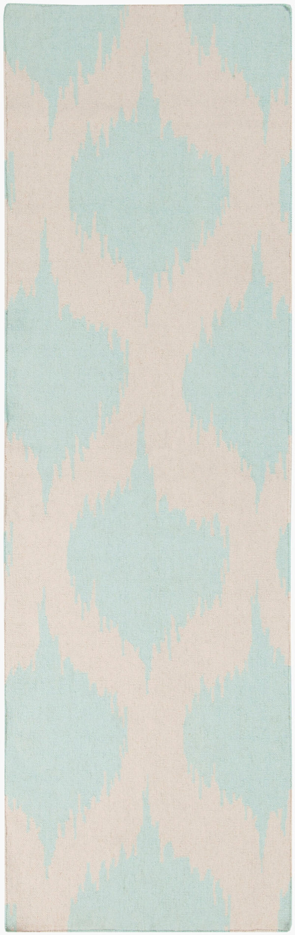 Surya Frontier 2'6" X 8' Handmade Wool Rug - Elegant Global Designs For Chic Home Decor & Durability Seafoam Wool Ft515-268