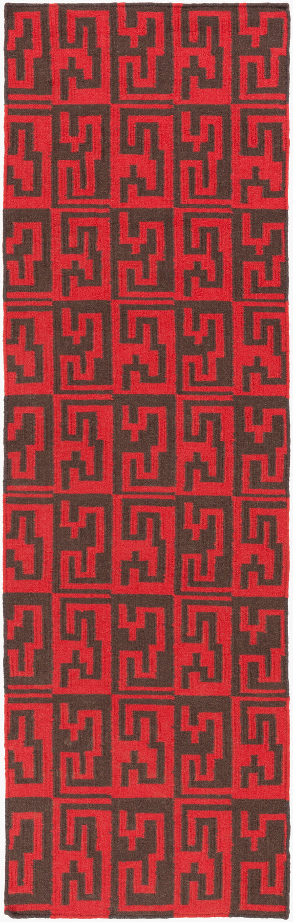 Surya Frontier Ft-500 Handmade 2' X 3' Wool Rug - Global Inspired Elegance For Eclectic Home Decor! Dark Brown Wool Ft524-268