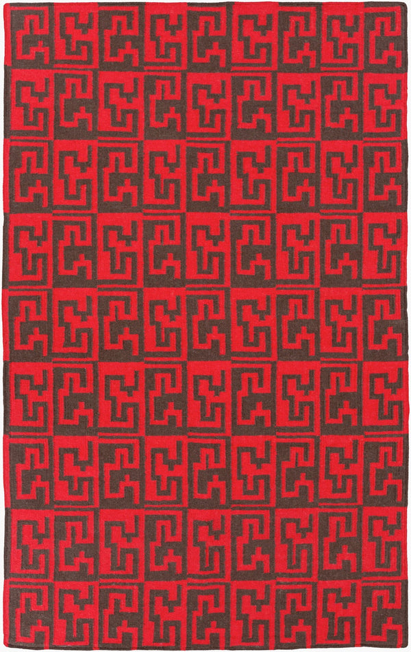 Surya Frontier Ft-500 Handmade 2' X 3' Wool Rug - Global Inspired Elegance For Eclectic Home Decor! Dark Brown Wool Ft524-23