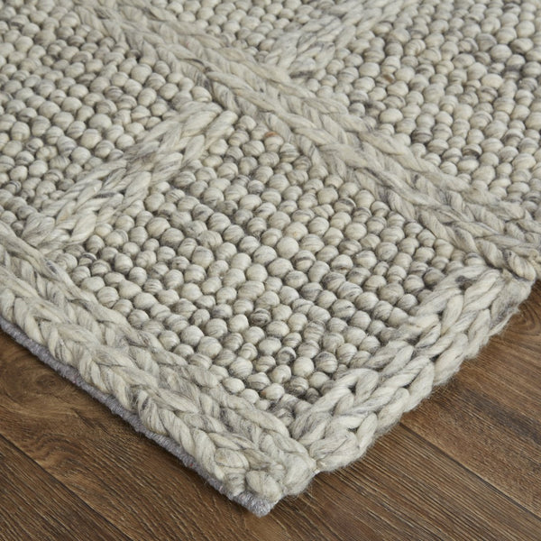 Feizy Rugs 6790739f Berkeley Hand Woven Wool Rug - Earthy Comfort, Durable Design For Modern Spaces And Easy Care Ivory,Gray Wool 6790739fnatgryh50