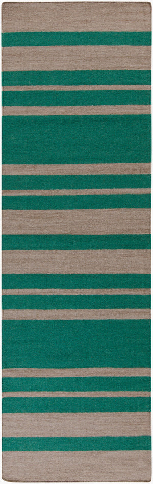 Surya Frontier 2'6" X 8' Handmade Wool Rug - Elegant Global Designs For Chic Home Decor & Durability Emerald Wool Ft540-268