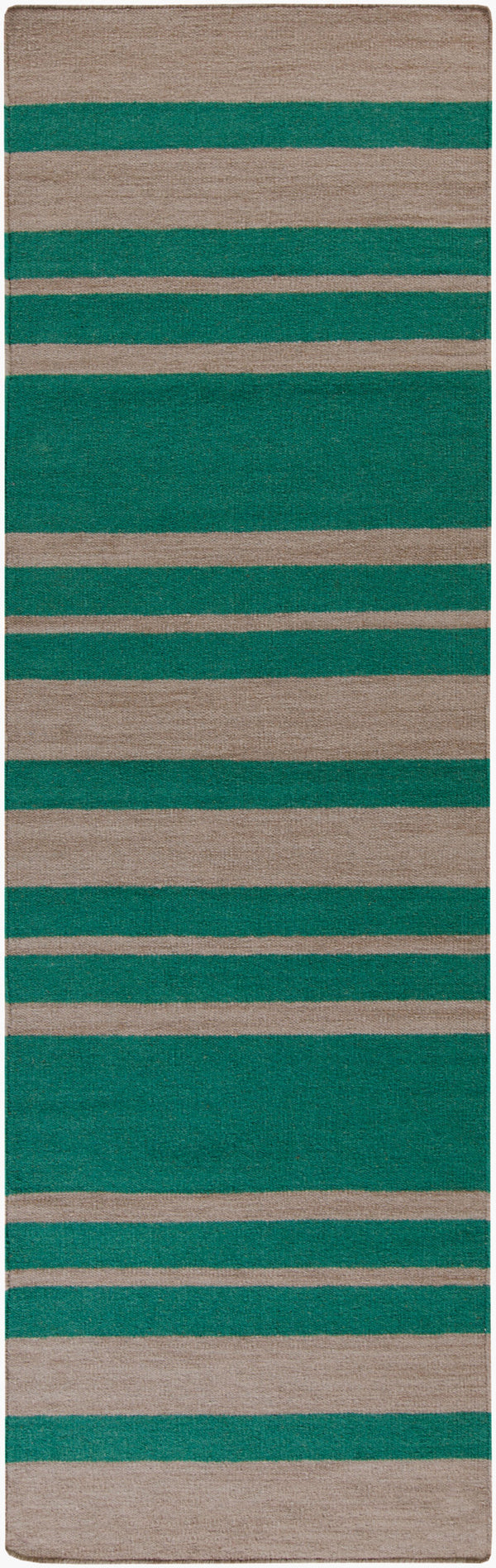 Surya Frontier 2'6" X 8' Handmade Wool Rug - Elegant Global Designs For Chic Home Decor & Durability Emerald Wool Ft540-268