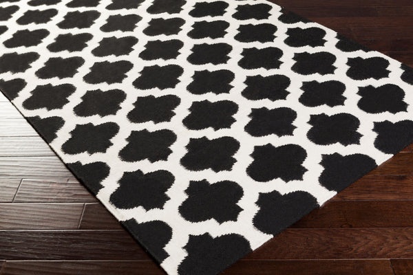 Surya Frontier Ft-103 Handmade 2' X 3' Wool Rug - Modern Decor, Durable, Easy Care, Natural Charm Black Wool Ft545-811