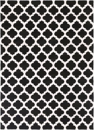 Surya Frontier Ft-103 Handmade 2' X 3' Wool Rug - Modern Decor, Durable, Easy Care, Natural Charm Black Wool Ft545-811