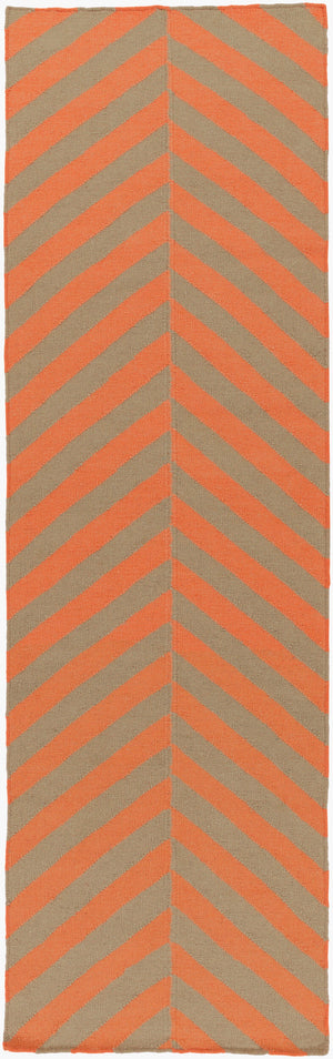 Surya Frontier Ft-500 Handmade 2' X 3' Wool Rug - Global Inspired Elegance For Eclectic Home Decor! Orange Wool Ft558-268