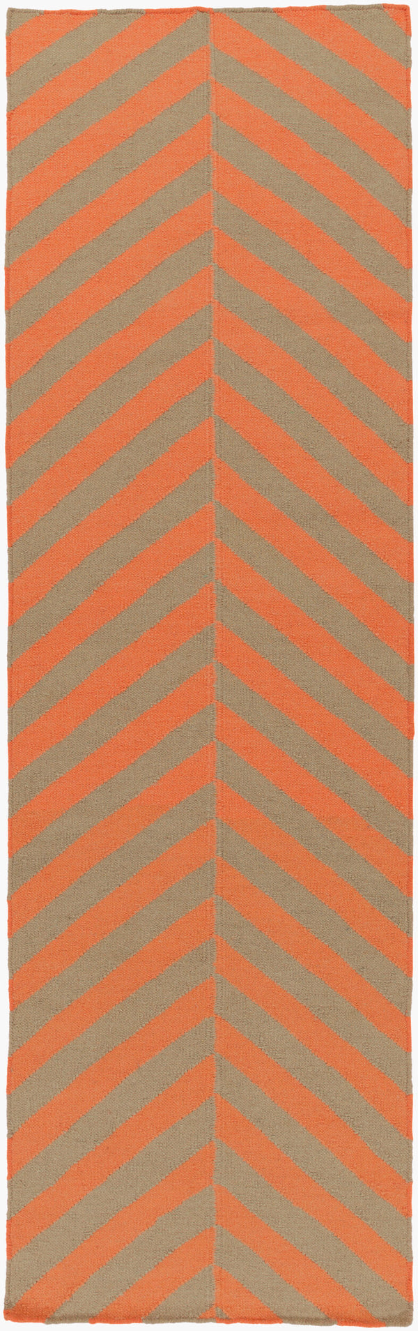 Surya Frontier Ft-500 Handmade 2' X 3' Wool Rug - Global Inspired Elegance For Eclectic Home Decor! Orange Wool Ft558-268