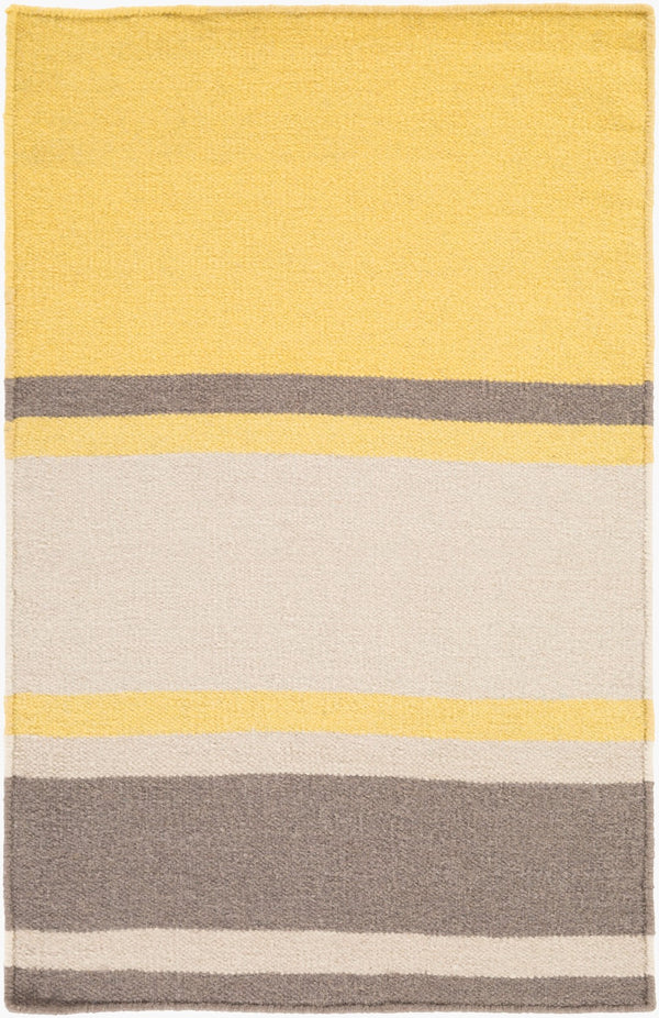 Surya Frontier Ft-500 Handmade 2' X 3' Wool Rug - Global Inspired Elegance For Eclectic Home Decor! Mustard Wool Ft569-23