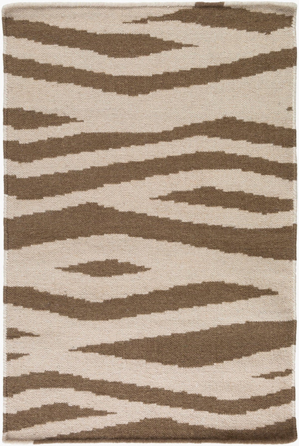 Surya Frontier Ft-500 Handmade 2' X 3' Wool Rug - Global Inspired Elegance For Eclectic Home Decor! Brown Wool Ft575-3656