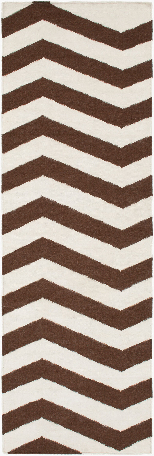 Surya Frontier Ft-220 Handmade 2' X 3' Wool Rug - Durable, Modern Decor With Natural Charm & Warranty Dark Brown Wool Ft588-268