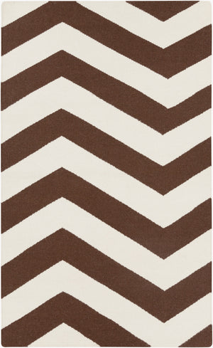 Surya Frontier Ft-220 Handmade 2' X 3' Wool Rug - Durable, Modern Decor With Natural Charm & Warranty Dark Brown Wool Ft588-3656