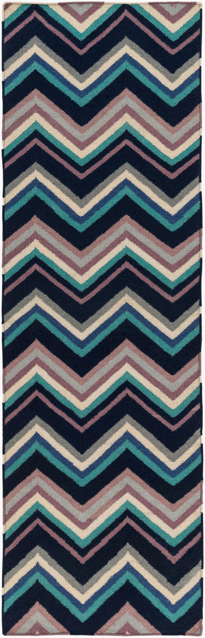 Surya Frontier Ft-304 Handmade 2' X 3' Wool Rug - Modern, Durable Design For Effortless Home Decor Style Ink Blue Wool Ft593-268