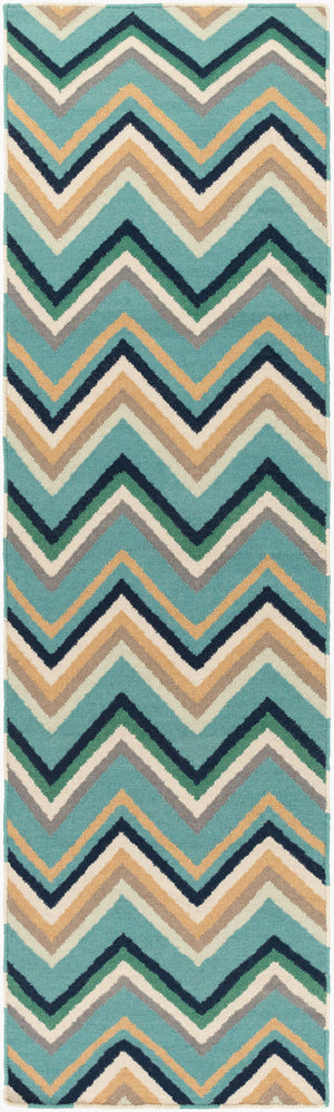 Surya Frontier Ft-304 Handmade 2' X 3' Wool Rug - Modern, Durable Design For Effortless Home Decor Style Blue Wool Ft595-268