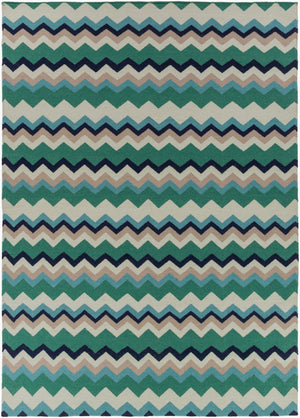 Surya Frontier Ft-220 Handmade 2' X 3' Wool Rug - Durable, Modern Decor With Natural Charm & Warranty Dark Green Wool Ft603-23