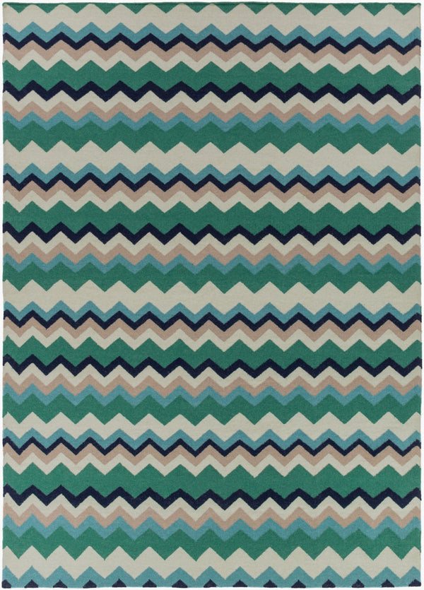 Surya Frontier Ft-220 Handmade 2' X 3' Wool Rug - Durable, Modern Decor With Natural Charm & Warranty Dark Green Wool Ft603-23