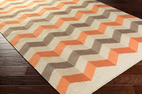 Surya Frontier Ft-606 2'6" X 8' Handmade Wool Rug - Modern, Durable, And Stylish Décor For Your Space Dusty Coral Wool Ft606-268