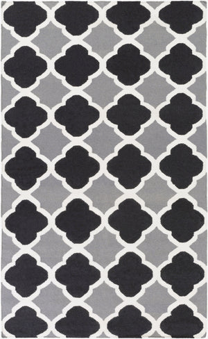 Surya Frontier 2'6" X 8' Handmade Wool Rug - Elegant Global Designs For Chic Home Decor & Durability Black Wool Ft66-3656