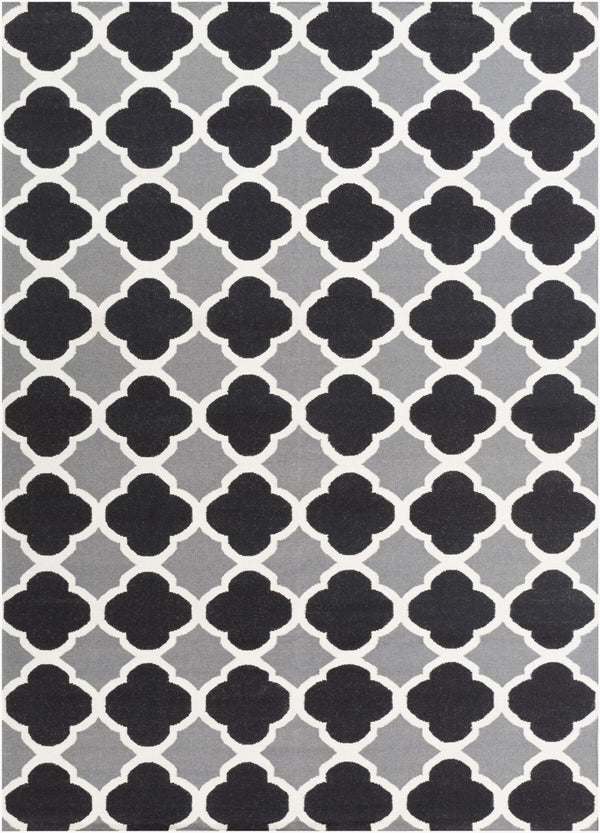 Surya Frontier 2'6" X 8' Handmade Wool Rug - Elegant Global Designs For Chic Home Decor & Durability Black Wool Ft66-811