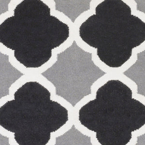 Surya Frontier 2'6" X 8' Handmade Wool Rug - Elegant Global Designs For Chic Home Decor & Durability Black Wool Ft66-3656