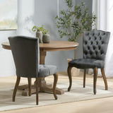 Christopher Knight Home® - Noble House - Moira Charcoal velvet Dining Chairs (Set of 2)