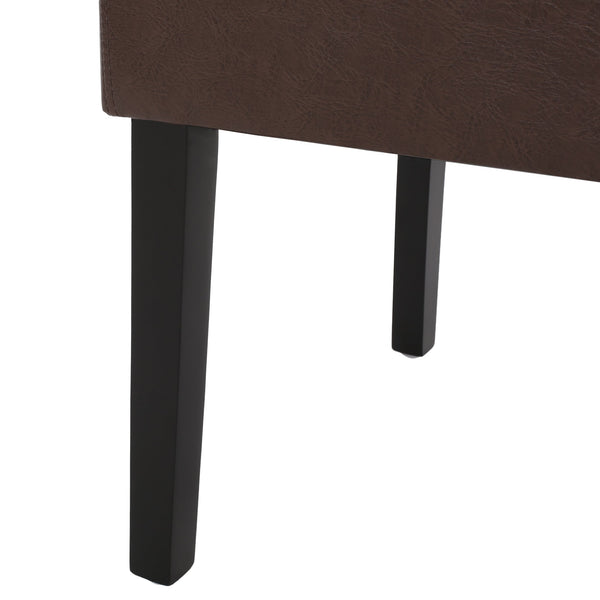 English Elm Dining Chair Set of 2 Upholstered Rubberwood Legs Minimalist Contemporary Seating 60162.00PUDBRN