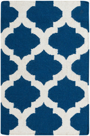 Surya Frontier Ft-103 Handmade 2' X 3' Wool Rug - Modern Decor, Durable, Easy Care, Natural Charm Blue Wool Ft84-23