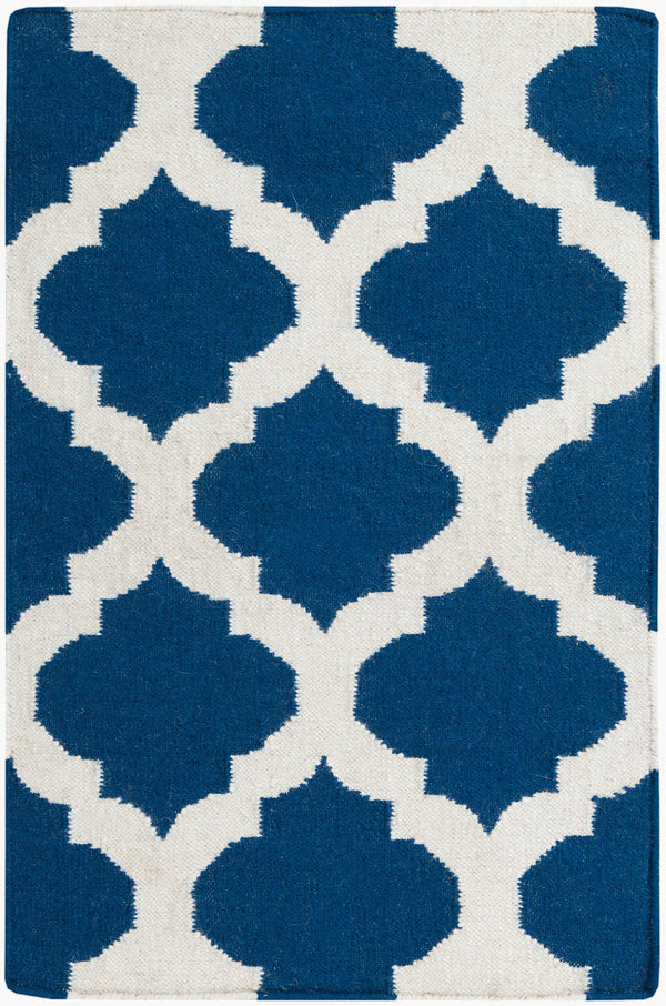 Surya Frontier Ft-103 Handmade 2' X 3' Wool Rug - Modern Decor, Durable, Easy Care, Natural Charm Blue Wool Ft84-23