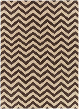 Surya Frontier 2'6" X 8' Handmade Wool Rug - Elegant Global Designs For Chic Home Decor & Durability Dark Brown Wool Ft99-811